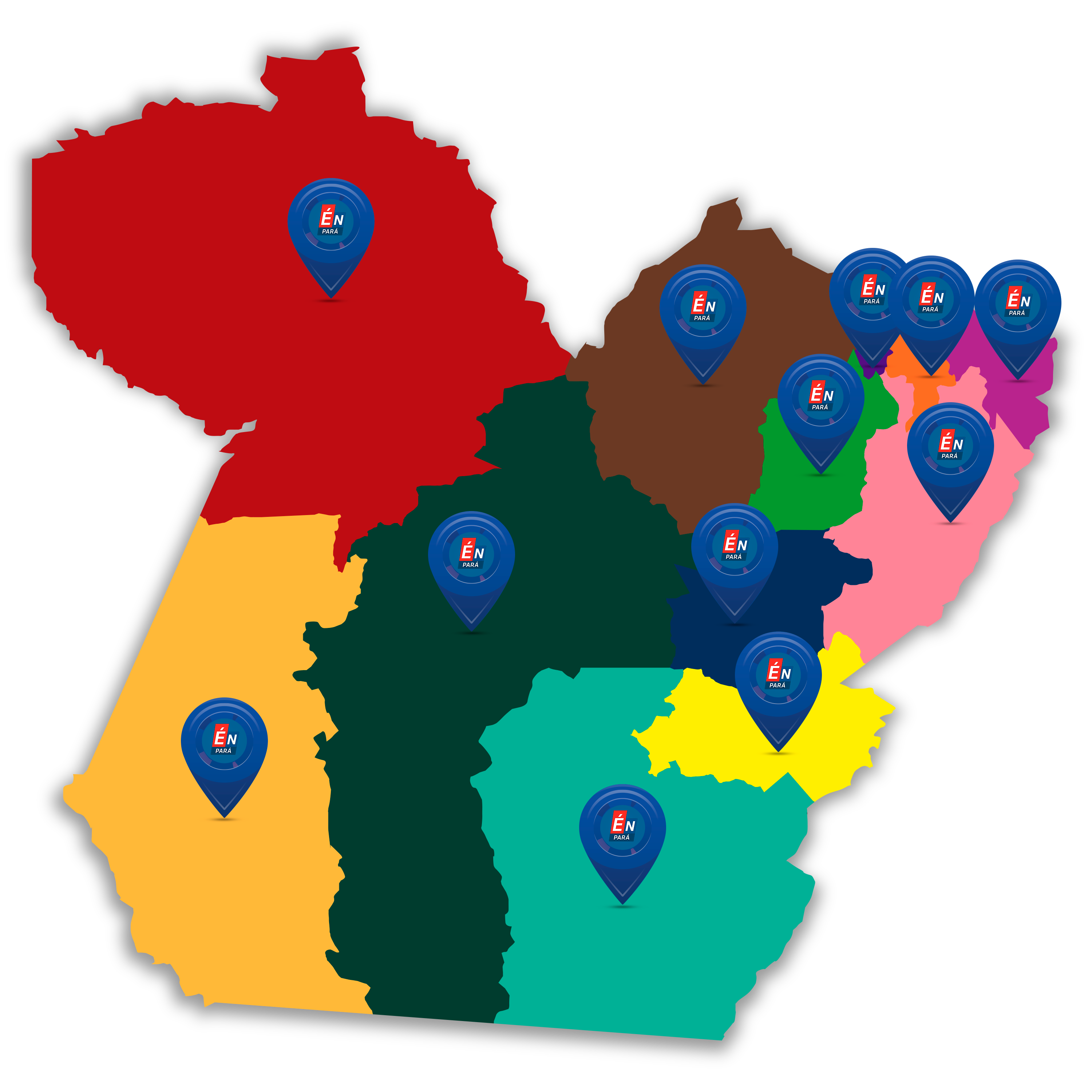 Mapa institucional do E Noticia Para